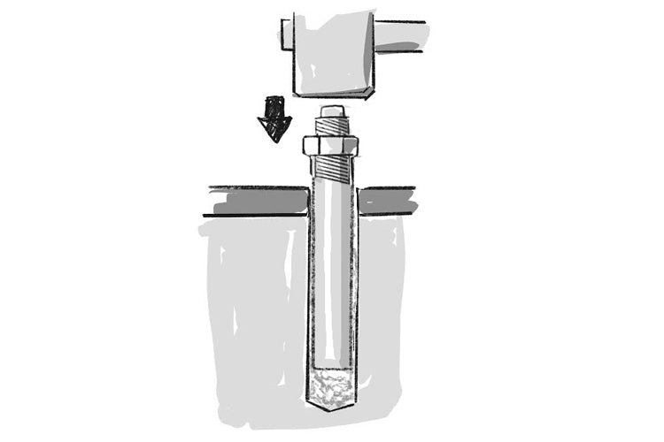 Illustration Montageanleitung Ankerstange